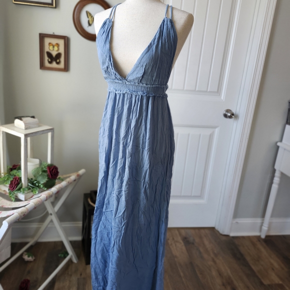 Ecote Slate Blue Maxi Dress - Picture 1 of 4
